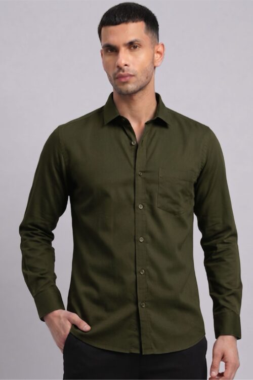olive-green-plain-cotton-shirt-for-men-4