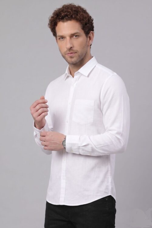 Premium White Formal Cotton Shirt for Men