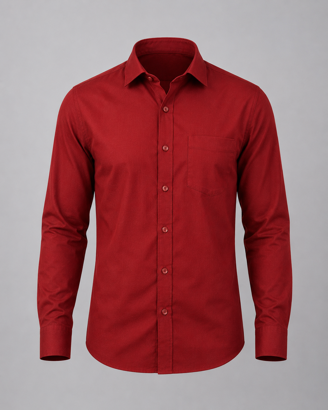 Red Cotton Shirt - Image 3