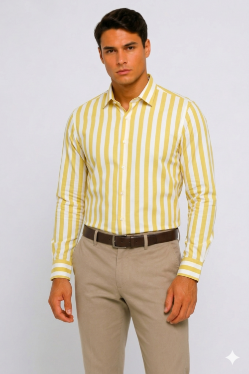 yellow-stripe-cotton-shirt
