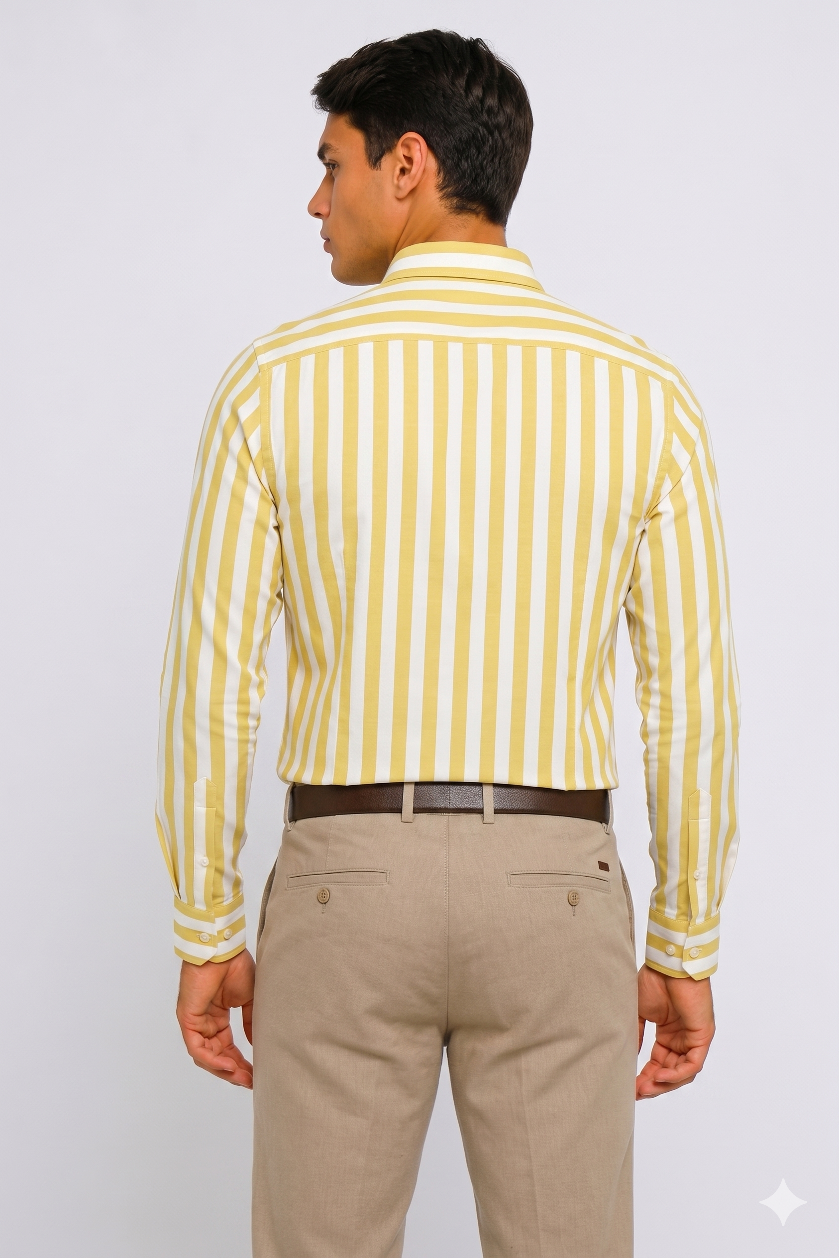 Yellow Stripe Cotton Shirt - Image 2