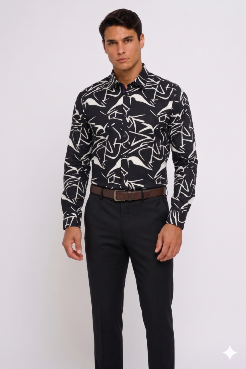 black-print-shirt