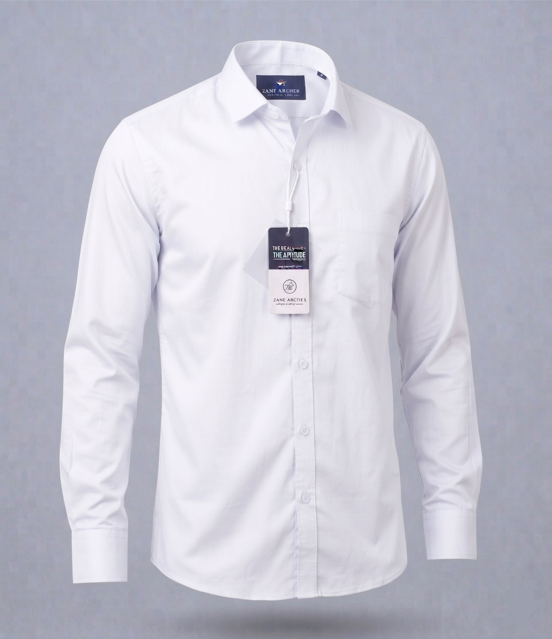 Premium White Formal Cotton Shirt for Men - Image 2
