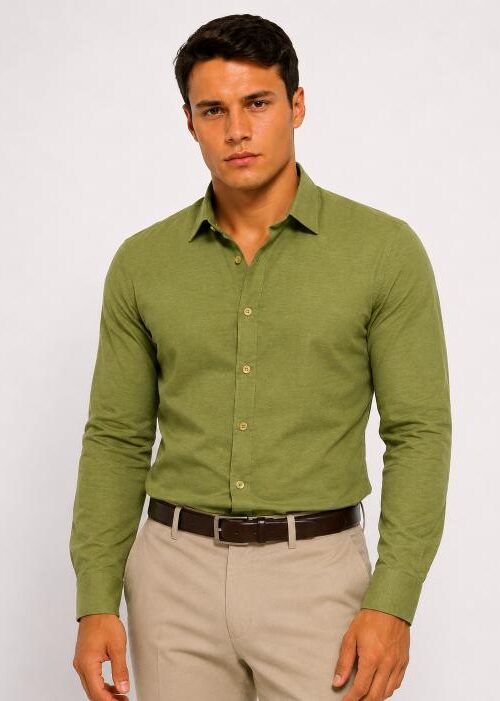green-linen-cotton-shirt