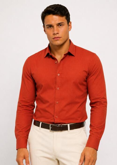 Red Cotton Shirt