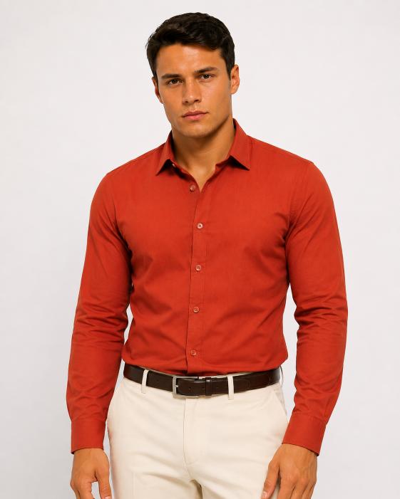 Red Cotton Shirt
