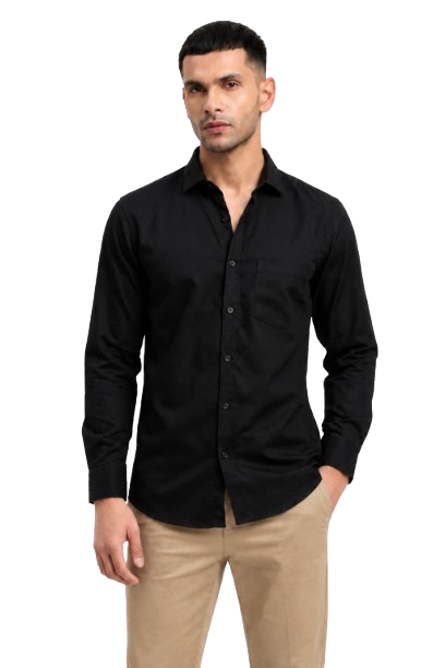Premium Black Formal Cotton Shirt for Men